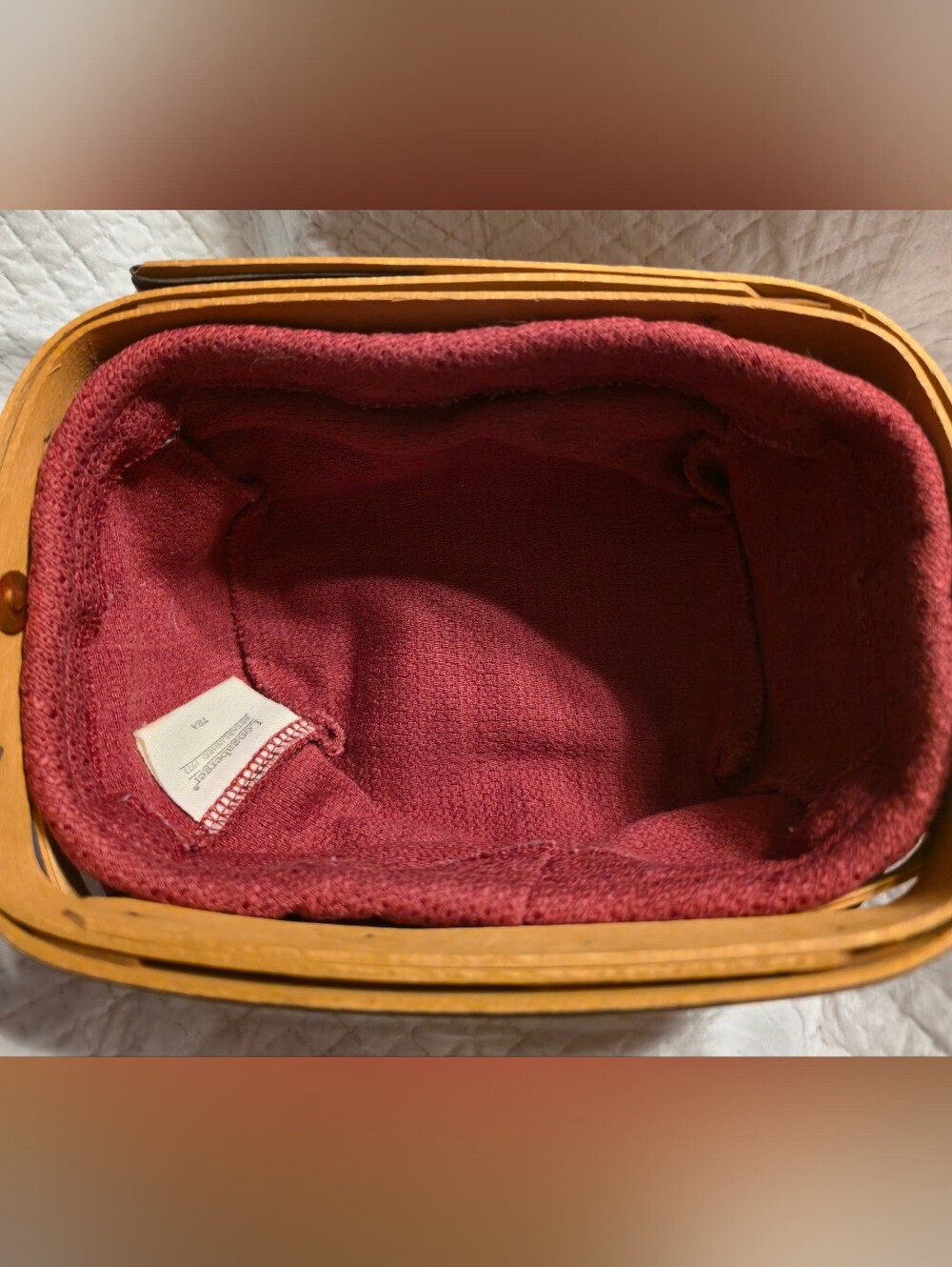 Handwoven 1997 Longaberger Holiday Tea Basket - Picture 2 of 4